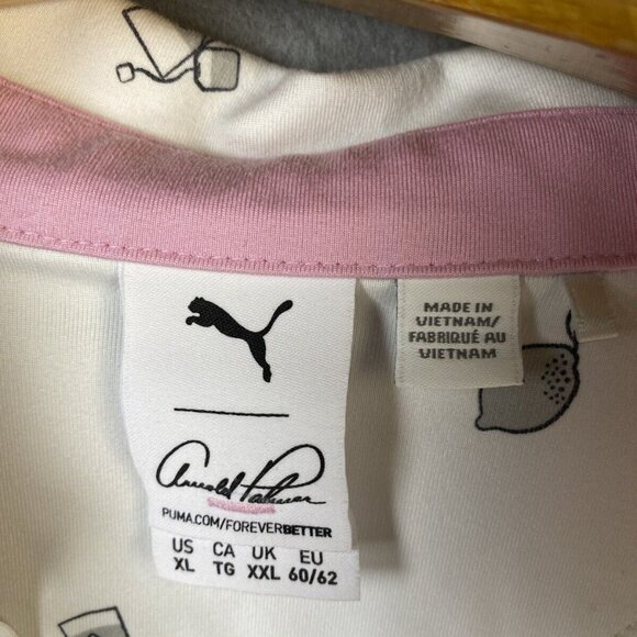 Puma Arnold Palmer Cloudspun Polo Shirt Mens XL Lemons Dadcore Golf Workwear EUC - Picture 3 of 10